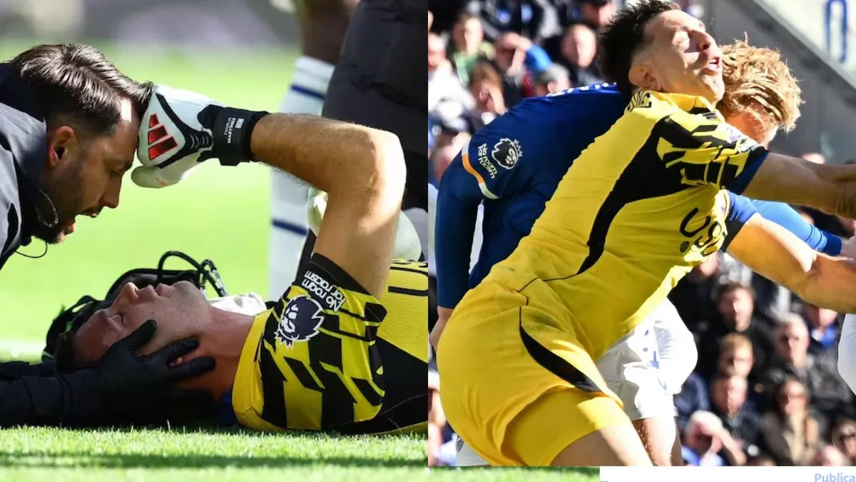 Dibu Martínez operado de fractura de mandíbula tras choque en Chelsea-Everton