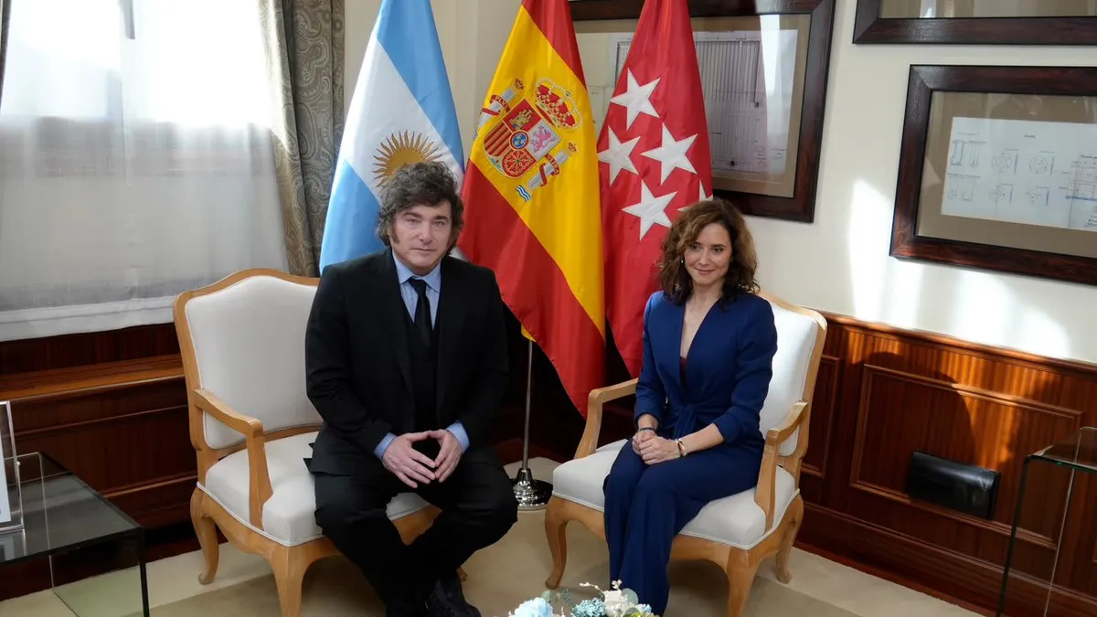 Milei en España: insultos a Sánchez y reunión con Díaz Ayuso
