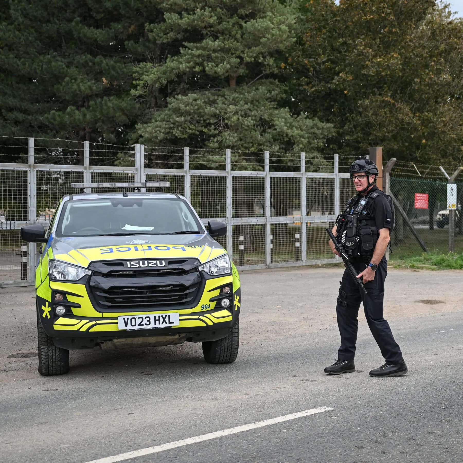 Five arrested on terrorism suspicion near UK air base used by US